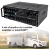 2500W Peak Stereo HiFi Power Amplifier Bluetooth5.4 Karaoke FM USB EQ Mixer 110V