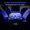 1200W Car Subwoofer 10" 12V Slim Under Seat Powered Car Subwoofer APP Control