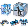2 In 1 North South Poles Style Star Magic Cube For Kid And Adult Toy Ages 8-12