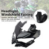 Headlight Windshield Cover Fairing For Kawasaki Versys 1000 2019-2024 Black