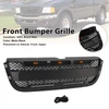 Matt Black Front Bumper Grill Grille Fit Ford Ranger 2001-2003 With LED Light