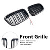 Gloss Black Front Kidney Grill Grille Fit BMW 5 Series E39 1998-2003 W/LED
