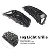 2PCS Front Bumper Grill Grille Fog Light Cover Fit Audi A6 C8 2019-2023