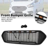Matte Black Front Bumper Grille Fit Ford Transit Custom Trail 2018-2023 W/3LED
