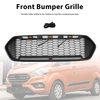 Matte Black Front Bumper Grille Fit Ford Transit Custom Trail 2018-2023 W/3LED