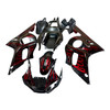 Amotopart Fairings Yamaha YZF-R6 Black & Red Flame R6 Racing (1998-2002)