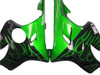 Amotopart Fairings Honda CBR 600 F4i Black & Green Flame Racing (2004-2007)
