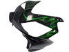 Amotopart Fairings Honda CBR 600 F4i Black & Green Flame Racing (2004-2007)
