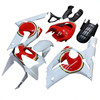 Amotopart Fairings Kawasaki ZX6R 636 White Red Lucky Strike Ninja Racing  (2003-2004)