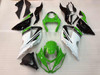 Amotopart Fairings Plastics Kawasaki ZX6R 636 Green White Ninja Racing (2013-2016)
