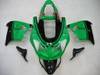 Amotopart Fairings Kawasaki ZX 9R Green Black No.14 ZX9R Racing  (2000-2001)