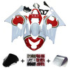 Amotopart Fairings Suzuki GSXR 600 750 White & Red Lucky Strike Racing  (2004-2005)