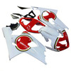 Amotopart Fairings Suzuki GSXR 600 750 White & Red Lucky Strike Racing  (2004-2005)