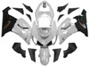 Amotopart Fairings Kawasaki ZX6R 636 Silver Black Ninja Racing  (2005-2006)