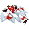 Amotopart Fairings Suzuki GSXR 600 750 White Red Lucky Strike Racing  (2008-2010)