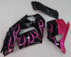 Amotopart Fairings Kawasaki ZX14R Black & Purple Flame Ninja Racing (2006-2011)