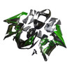 Amotopart Fairings Kawasaki ZX6R 636 Black & Green Flame Ninja Racing  (2005-2006)