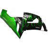 Amotopart Fairings Kawasaki ZX6R 636 Black & Green Flame Ninja Racing  (2005-2006)
