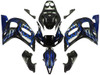 Amotopart Fairings Yamaha YZF-R6 Black & Blue Flame R6 Racing (1998-2002)