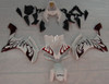 Fairings Yamaha YZF-R1 White & Dark Red Flame R1 Racing (2007-2008)