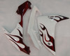 Amotopart Fairings Yamaha YZF-R1 White & Dark Red Flame R1 Racing (2007-2008)