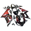 Amotopart Fairings Kawasaki ZX6R 636 Black & Red Flame Ninja Racing  (2005-2006)