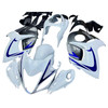 Amotopart Fairings Suzuki GSX 1300 Hayabusa White Grey Blue Racing  (2008-2020)