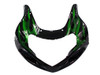 Amotopart Fairings Suzuki GSXR 1000 Black & Green Flame Racing  (2000-2002)