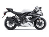Amotopart Fairings Plastics Kawasaki ZX6R 636 White Ninja Racing (2013-2018)