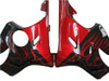 Amotopart Fairings Honda CBR 600 F4i Black & Red Flame Racing (2004-2007)