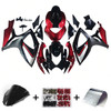 Amotopart Fairings Suzuki GSXR 600 750 Red Silver Black GSXR Racing  (2006-2007)
