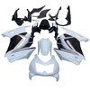 Amotopart Fairings Kawasaki ZX250R EX250 White Black Ninja ZX250 Racing (2008-2012)