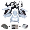 Amotopart Fairings Kawasaki ZX250R EX250 White Black Ninja ZX250 Racing (2008-2012)