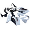 Amotopart Fairings Kawasaki ZX250R EX250 White Black Ninja ZX250 Racing (2008-2012)