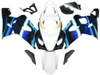 Amotopart Fairings Suzuki GSXR 600 750 White Blue Brux GSXR Racing  (2004-2005)
