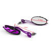 8MM 10MM Universal CNC Machined Mirrors Oval Flame Purple