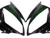 Amotopart Fairings Yamaha YZF-R6 Black & Green Flame R6 Racing (2006-2007)