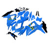 Amotopart Fairings Suzuki GSXR 600 750 Blue Rizla Racing  (2008-2010)