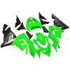 Amotopart Fairings Kawasaki ZX 10R Green Black Ninja Racing (2004-2005)