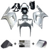 Amotopart Fairings Kawasaki ZX6R 636 Silver Ninja Racing  (2003-2004)