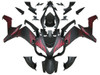 Amotopart Fairings Yamaha YZF-R1 Black Matte & Red Flame R1 Racing (2007-2008)