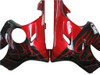 Amotopart Fairings Honda CBR 600 F4i Black & Red Flame Racing (2001-2003)