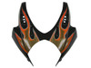 Amotopart Fairings Suzuki GSXR 1000 Black & Orange Gold Flame Racing  (2007-2008)