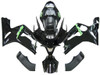 Fairings Kawasaki ZX6R 636 Black Green ZX6R Racing  (2003-2004)