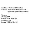 Kickstand Side Stand Enlarger Plate MV AGUSTA Brutale 1078 (08-12) F4 (04-15) Brutale 990R (10-12) Black