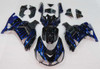 Amotopart Fairings Kawasaki ZX14R Black & Blue Flame Ninja Racing (2006-2011)