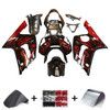 Amotopart Fairings Kawasaki ZX6R 636 Black & Red Flame ZX6R Racing  (2003-2004)