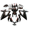 Amotopart Fairings Suzuki GSXR 600 750 Black White GSXR Racing  (2008-2010)