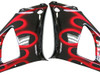 Fairings Yamaha YZF-R1 Black & Red Flame R1 Racing (2000-2001)