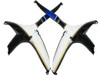 Amotopart Fairings Suzuki GSXR 600 750 Black White Suzuki Racing  (2008-2010)